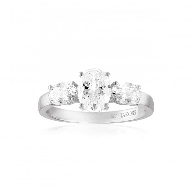 White Zirconia Ellisse Tre Ring SJ - R2340 - CZSif JakobsSJ - R2340 - CZ - 50