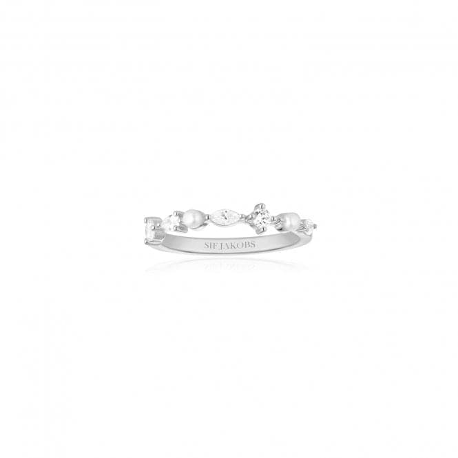 White Zirconia Freshwater Pearl Adria Piccolo Ring SJ - R12260 - PCZSif JakobsSJ - R12260 - PCZ - 50