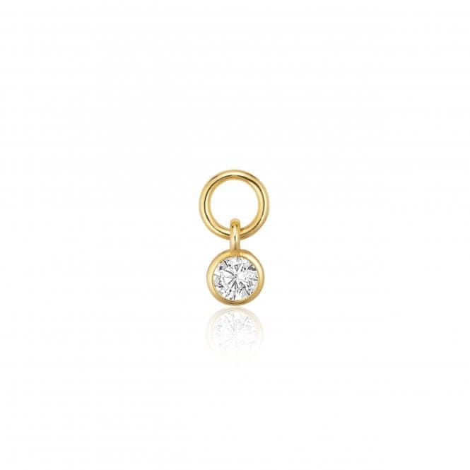 White Zirconia Ghiera Uno Earring Charm SJ - CH2370 - CZ - YGSif JakobsSJ - CH2370 - CZ - YG