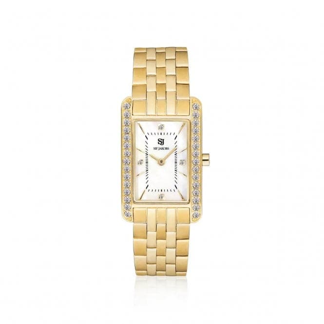 White Zirconia Martina Watch SJ - W2306 - CZ - YGSif JakobsSJ - W2306 - CZ - YG