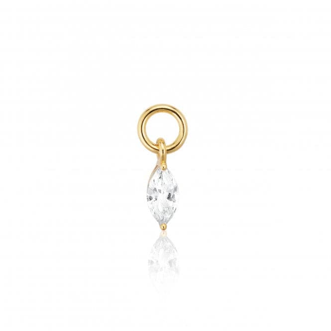 White Zirconia Occhio Earring Charm SJ - CH2376 - CZ - YGSif JakobsSJ - CH2376 - CZ - YG