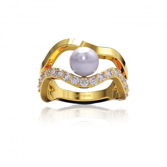 White Zirconia Ponza Ring SJ - R12363 - PCZ - YGSif JakobsSJ - R12363 - PCZ - YG - 50