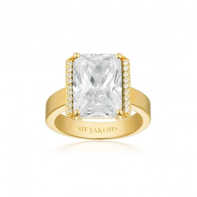 White Zirconia Roccanova Altro Grande Ring SJ - R42267 - CZ - YGSif JakobsSJ - R42267 - CZ - YG - 52