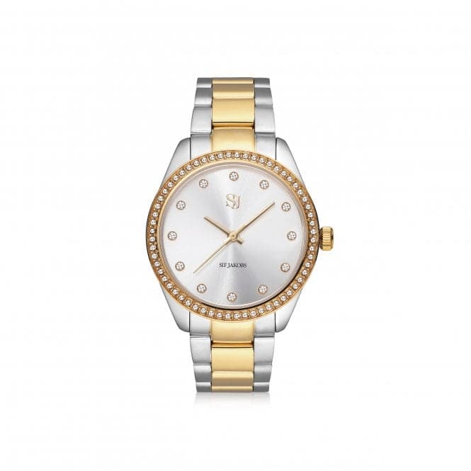 White Zirconia Valeria Watch SJ - W1044 - CZ - YG2Sif JakobsSJ - W1044 - CZ - YG2