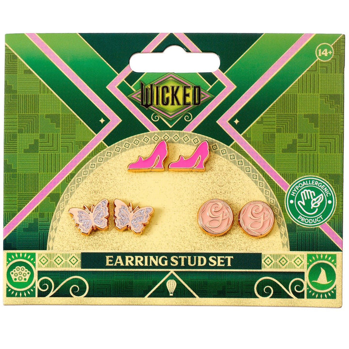 Wicked Glinda Butterfly, G and Shoe Stud Earring Set WKSE0001WickedWKSE0001