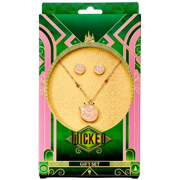 Wicked Glinda Necklace and Stud Earrings Gift Set WKGS0001