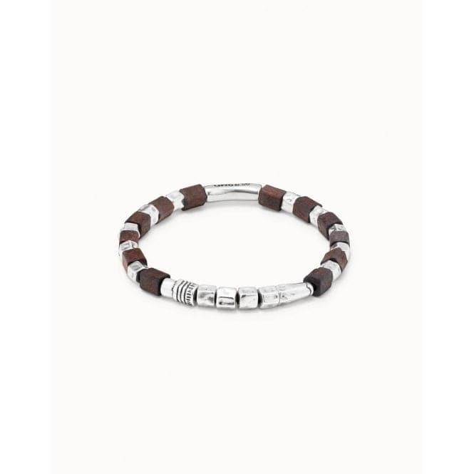 Wooden Silver Wood BraceletUNOde50PUL1635MARMTL0M