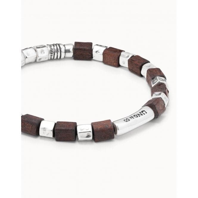 Wooden Silver Wood BraceletUNOde50PUL1635MARMTL0M