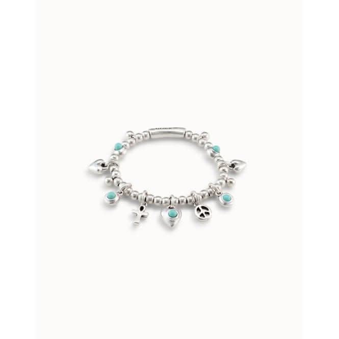 Worship Turquoise Metal Natural Stone BraceletUNOde50PUL2350TQSMTL0M