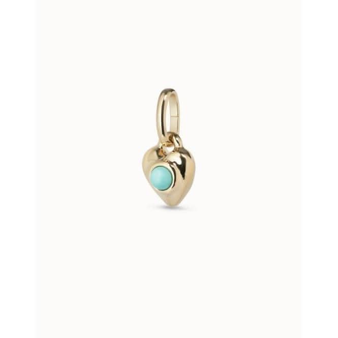 Worship Turquoise Metal Natural Stone Charm CHA0214TQSORO0U