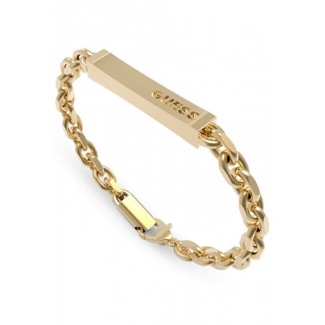 X Plate 6mm Logo Plate Bracelet Gold Gents Bracelet UXB03000YGLGuess JewelleryUXB03000YGL