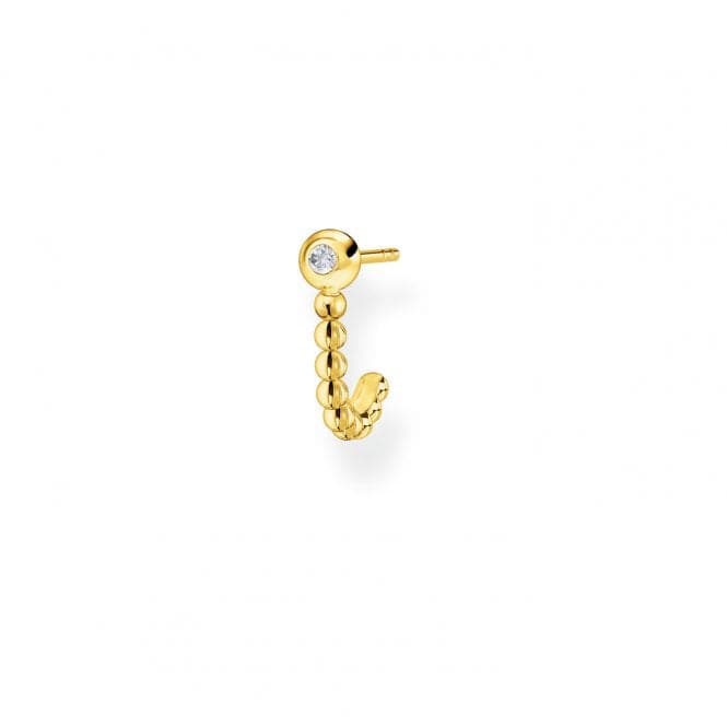 Yellow Gold Dot Half Hoop Single Earring H2160 - 414 - 14Thomas Sabo Charm Club CharmingH2160 - 414 - 14