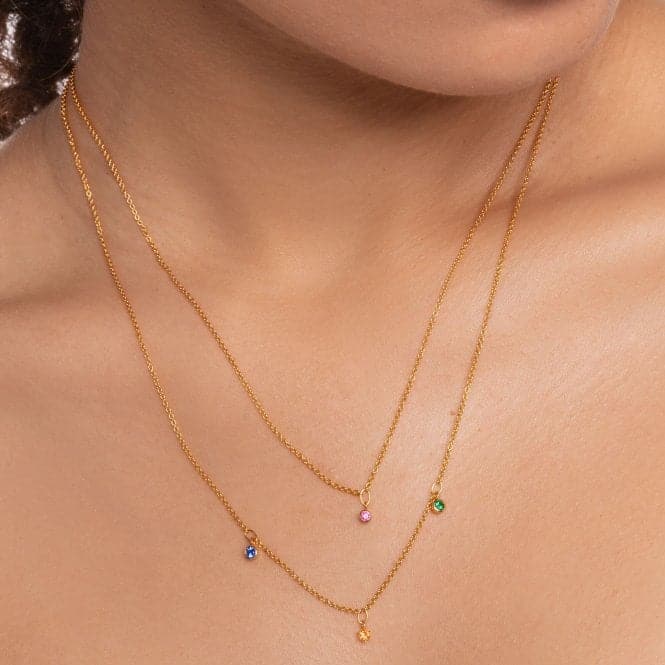 Yellow Gold Double Layer Multicolour Stone Necklace 45cm KE2078 - 488 - 7 - L45vThomas Sabo Charm Club CharmingKE2078 - 488 - 7 - L45v