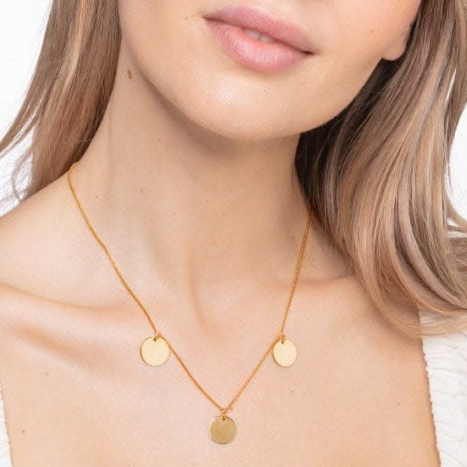 Yellow Gold Engravable Coin Necklace 3 Pendants KE1959 - 413 - 39 - L45vThomas Sabo Sterling SilverKE1959 - 413 - 39 - L45v