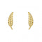 Yellow Gold Feather Stud Earrings GE2431Elements GoldGE2431