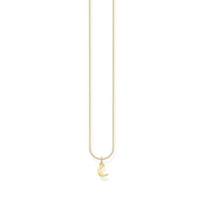 Yellow Gold Moon Necklace 45cm KE2051 - 413 - 39 - L45vThomas Sabo Charm Club CharmingKE2051 - 413 - 39 - L45v