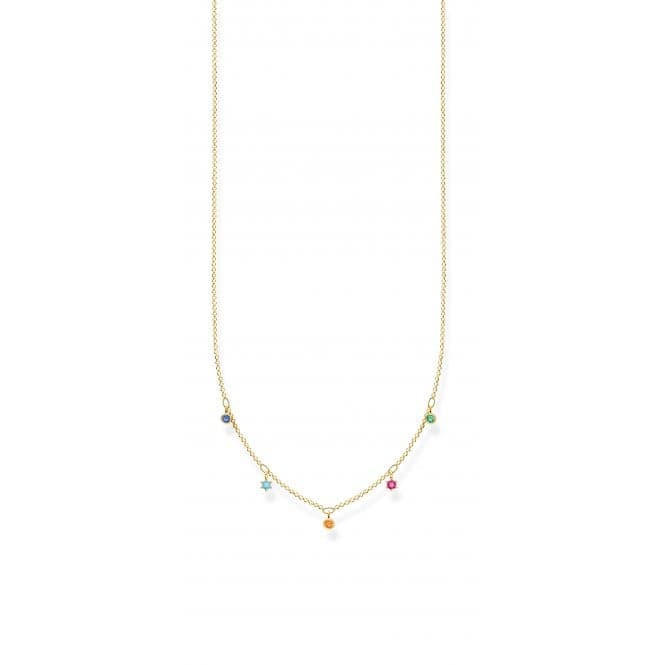 Yellow Gold Multicolour Drops Necklace 45cm KE2071 - 488 - 7 - L45vThomas Sabo Charm Club CharmingKE2071 - 488 - 7 - L45v