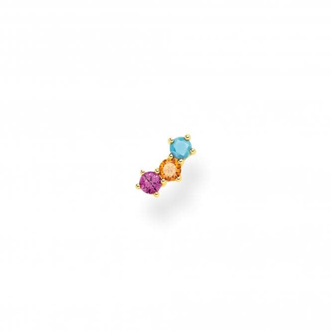 Yellow Gold Multicolour Single Ear Stud Climber H2132 - 488 - 7Thomas Sabo Charm Club CharmingH2132 - 488 - 7