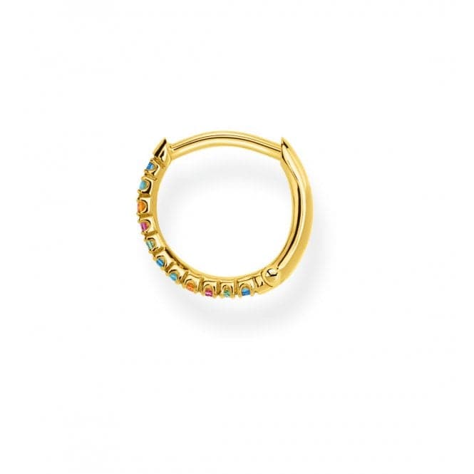 Yellow Gold Multicolour Small Hoop Single Earring 13.5mm CR659 - 488 - 7Thomas Sabo Charm Club CharmingCR659 - 488 - 7