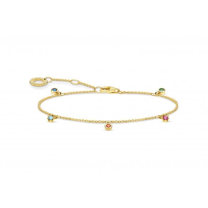 Yellow Gold Multicoloured Stone Bracelet A1998 - 488 - 7 - L19vThomas Sabo Charm Club CharmingA1998 - 488 - 7 - L19v