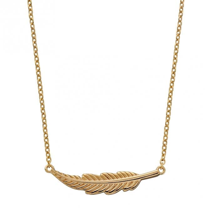 Yellow Gold Plated Feather Necklace N4458BeginningsN4458