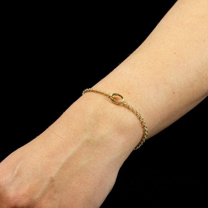 Yellow Gold Plated Single Link Charm Bracelet B5314BeginningsB5314