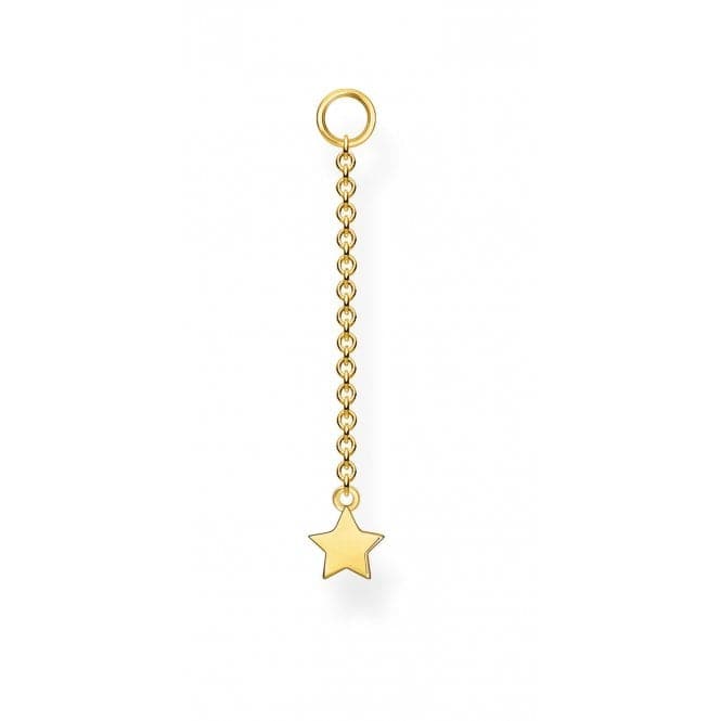 Yellow Gold Star Earring Chain Pendant EP005 - 413 - 39Thomas Sabo Charm ClubEP005 - 413 - 39