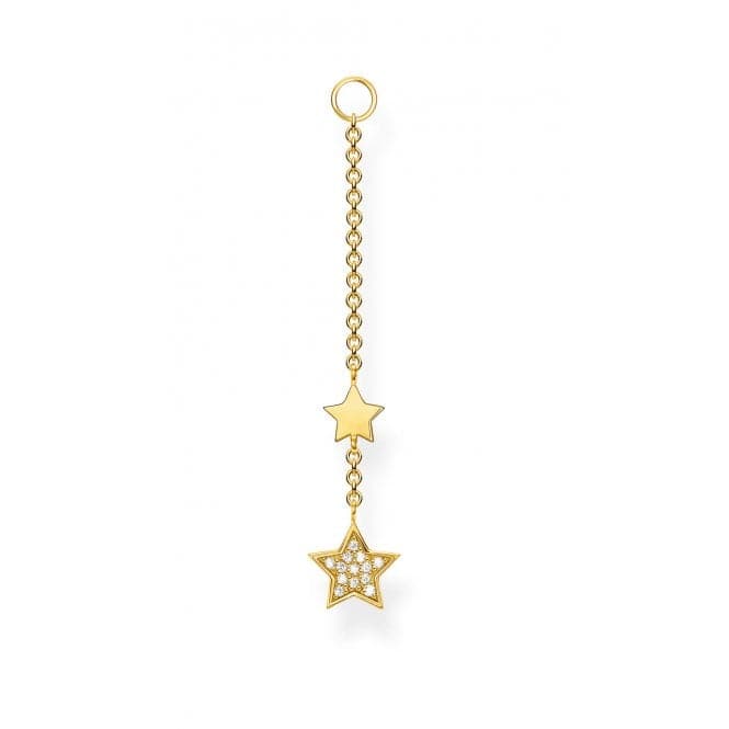 Yellow Gold Stars Earring Chain Pendant EP010 - 414 - 14Thomas Sabo Charm ClubEP010 - 414 - 14