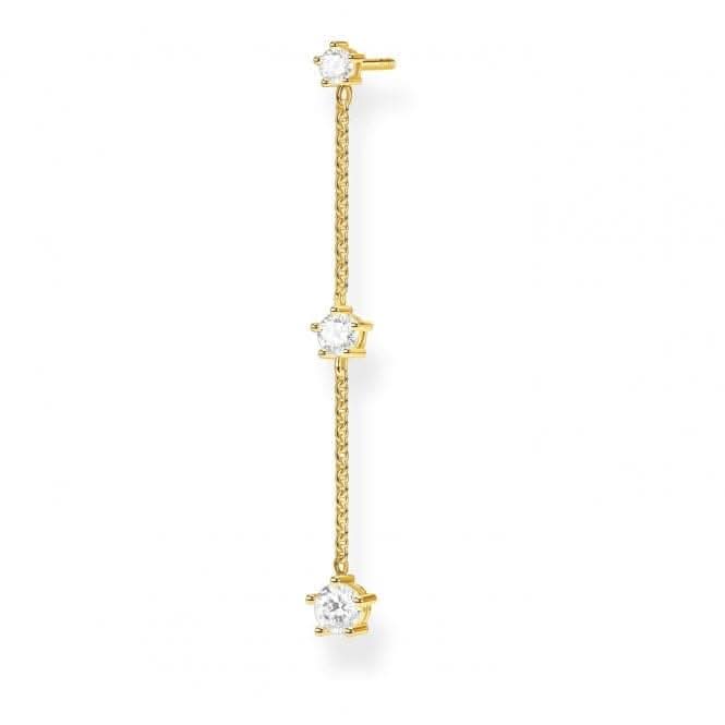 Yellow Gold Stone Chain Single Earring H2150 - 414 - 14Thomas Sabo Charm Club CharmingH2150 - 414 - 14