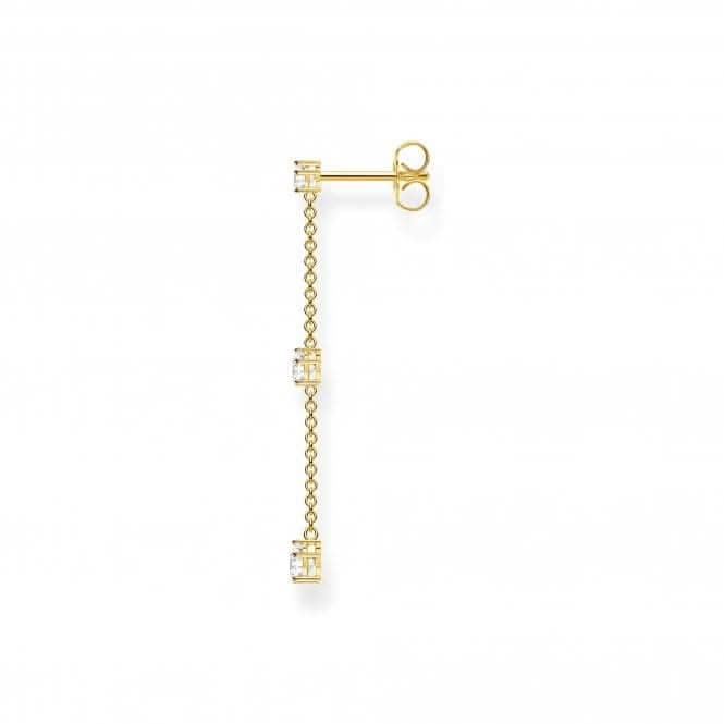 Yellow Gold Stone Chain Single Earring H2150 - 414 - 14Thomas Sabo Charm Club CharmingH2150 - 414 - 14