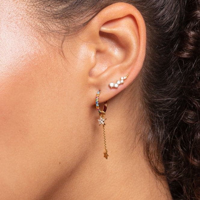 Yellow Gold Stone Cluster Ear Climbers H2157 - 414 - 14Thomas Sabo Charm Club CharmingH2157 - 414 - 14