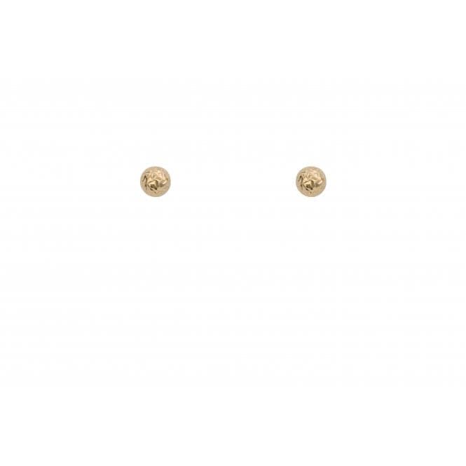 Yellow Gold Textured Ball Stud Earrings GE2426Elements GoldGE2426