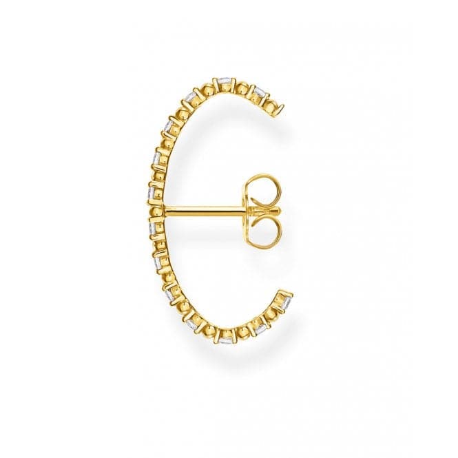 Yellow Gold Zirconia Arch Single Ear Stud H2155 - 414 - 14Thomas Sabo Charm Club CharmingH2155 - 414 - 14