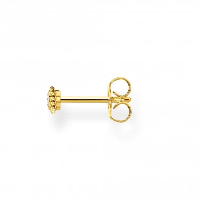 Yellow Gold Zirconia Flower Single Ear Stud H2137 - 414 - 14Thomas Sabo Charm Club CharmingH2137 - 414 - 14