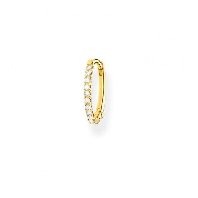 Yellow Gold Zirconia Hoop Single Earring 15mm CR657 - 414 - 14Thomas Sabo Charm Club CharmingCR657 - 414 - 14