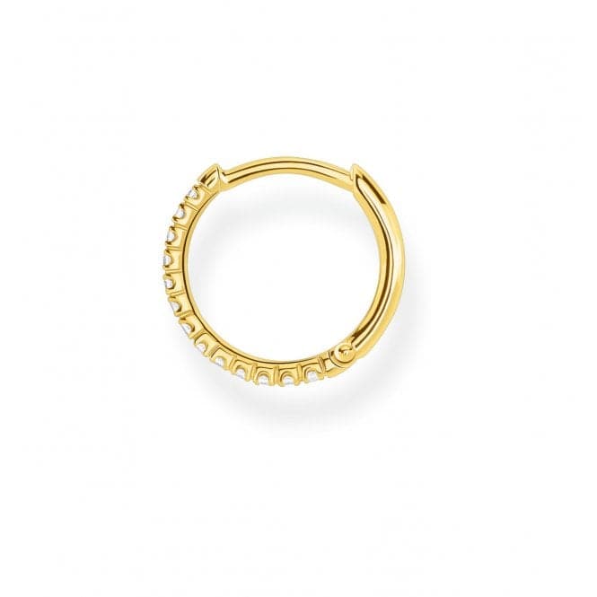 Yellow Gold Zirconia Hoop Single Earring 15mm CR657 - 414 - 14Thomas Sabo Charm Club CharmingCR657 - 414 - 14