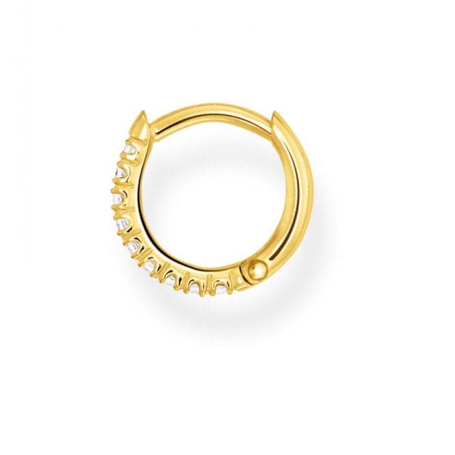 Yellow Gold Zirconia Mini Hoop Single Earring 12mm CR658 - 414 - 14Thomas Sabo Charm Club CharmingCR658 - 414 - 14