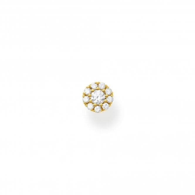 Yellow Gold Zirconia Pave Single Ear Stud H2141 - 414 - 14Thomas Sabo Charm Club CharmingH2141 - 414 - 14