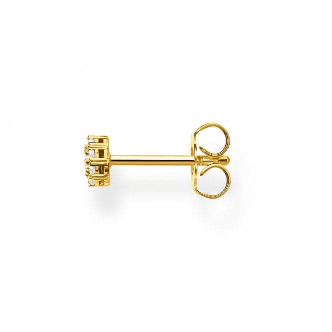 Yellow Gold Zirconia Pave Single Ear Stud H2141 - 414 - 14Thomas Sabo Charm Club CharmingH2141 - 414 - 14