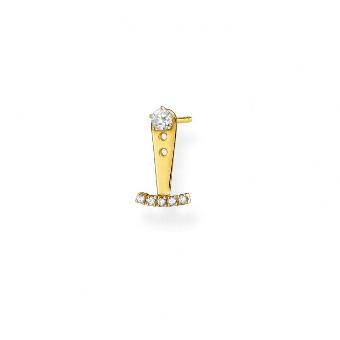 Yellow Gold Zirconia Single Ear Jacket H2152 - 414 - 14Thomas Sabo Charm Club CharmingH2152 - 414 - 14