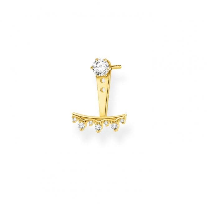 Yellow Gold Zirconia Single Ear Jacket H2153 - 414 - 14Thomas Sabo Charm Club CharmingH2153 - 414 - 14