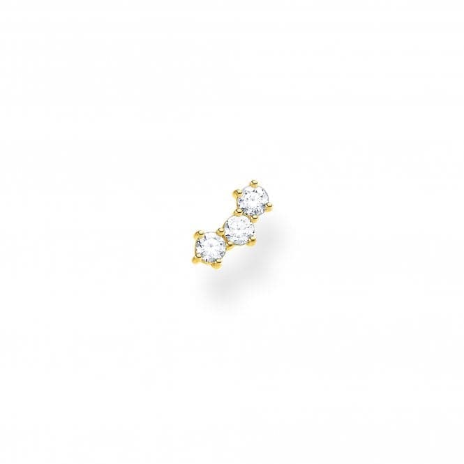 Yellow Gold Zirconia Single Ear Stud Climber H2132 - 414 - 14Thomas Sabo Charm Club CharmingH2132 - 414 - 14