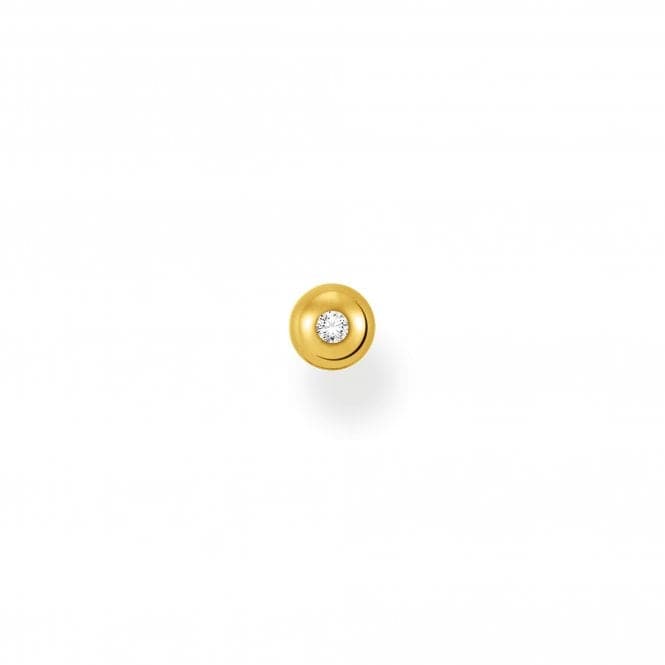 Yellow Gold Zirconia Single Ear Stud H2130 - 414 - 14Thomas Sabo Charm Club CharmingH2130 - 414 - 14