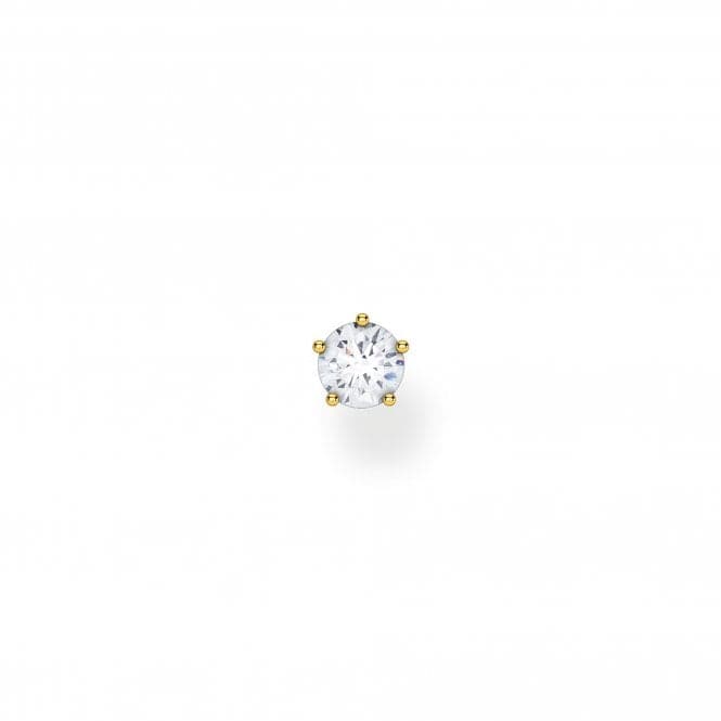 Yellow Gold Zirconia Single Ear Stud - Large H2148 - 414 - 14Thomas Sabo Charm Club CharmingH2148 - 414 - 14