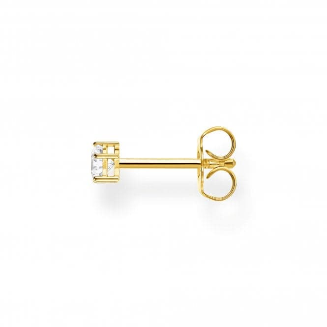 Yellow Gold Zirconia Single Ear Stud - Large H2148 - 414 - 14Thomas Sabo Charm Club CharmingH2148 - 414 - 14