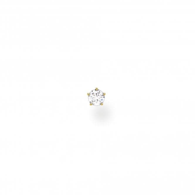 Yellow Gold Zirconia Single Ear Stud - Small H2147 - 414 - 14Thomas Sabo Charm Club CharmingH2147 - 414 - 14