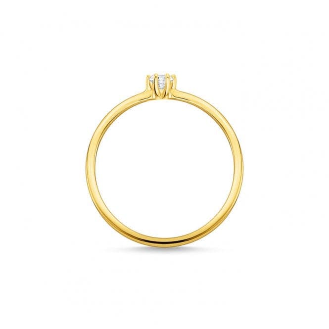 Yellow Gold Zirconia Solitaire Stacking Ring TR2312 - 414 - 14Thomas Sabo Charm Club CharmingTR2312 - 414 - 14 - 48