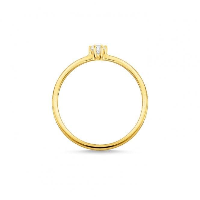 Yellow Gold Zirconia Solitaire Stacking Ring TR2312 - 414 - 14Thomas Sabo Charm Club CharmingTR2312 - 414 - 14 - 48