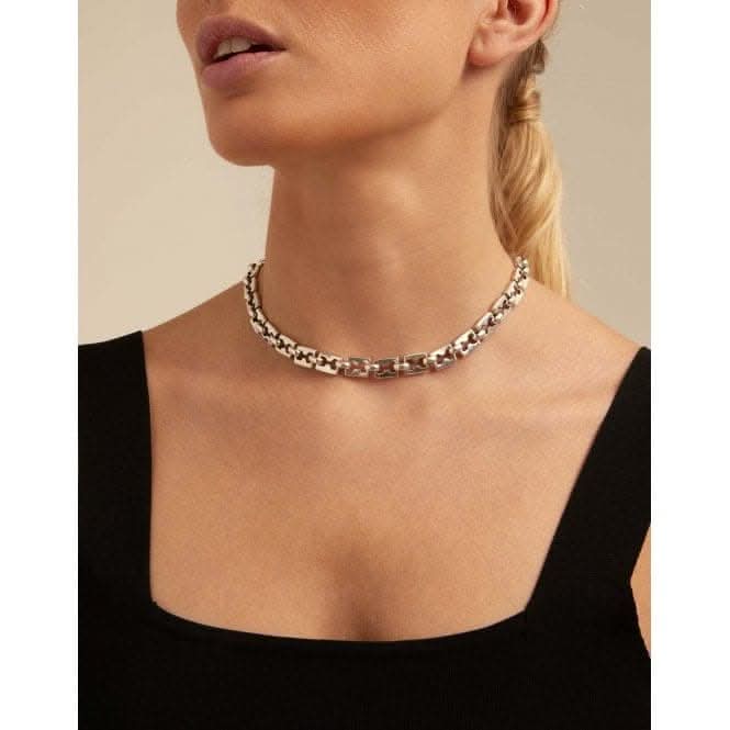 Yes Sir Silver Metal NecklaceUNOde50COL1734MTL0000U