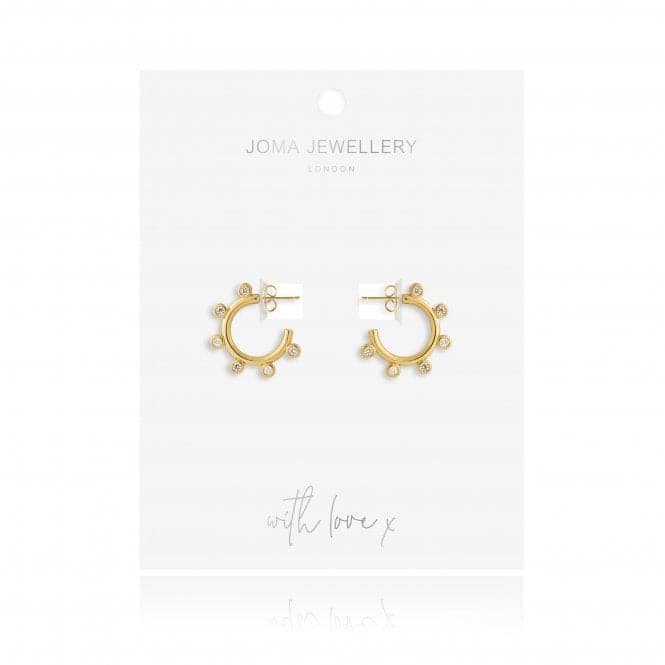 Zahra Gold Zirconia Hoop Earrings 4456Joma Jewellery4456